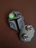 PhotonPhreaks Phandolorian Badge with Glow in the Dark Triple Headlamp (available with pin or velcro attachment methods) - PhotonPhreaks