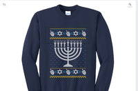 [PREORDER] Holiday Sweatshirts! Flashlight Themed "Ugly Sweater" Crewnecks for Christmas and Hanukkah - PhotonPhreaks