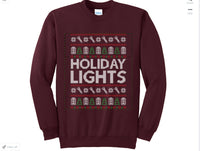 [PREORDER] Holiday Sweatshirts! Flashlight Themed "Ugly Sweater" Crewnecks for Christmas and Hanukkah - PhotonPhreaks