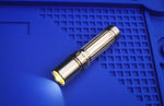 Adlao Mule #2: Handmade Custom Flashlight / Torch by LM Toolworks in brass with turboglow spacer - PhotonPhreaks