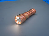 Grand Tala #8: XPL-HI and Hi-CRI Flood -  copper and brass custom dual beam pattern flashlight / torch with throw and flood - PhotonPhreaks