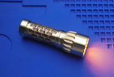 Grand Tala #6: SST40 and Amber Flood -  brass custom dual beam pattern flashlight / torch with throw and flood - PhotonPhreaks